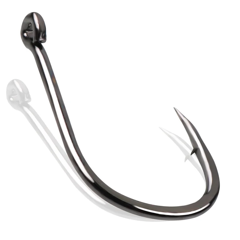 Sougayilang-anzuelo de pesca de acero con alto contenido de carbono, conjunto de anzuelos plateados con caja 3-12 #, aparejos de pesca con púas fuertes, 500 Uds. - imagen 2