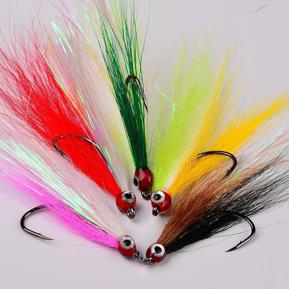 5 unids/bolsa de anzuelo biónico de pluma de acero rico en carbono, anzuelo de púas, accesorios de equipo de pesca, anzuelo de pesca al aire libre - imagen 4