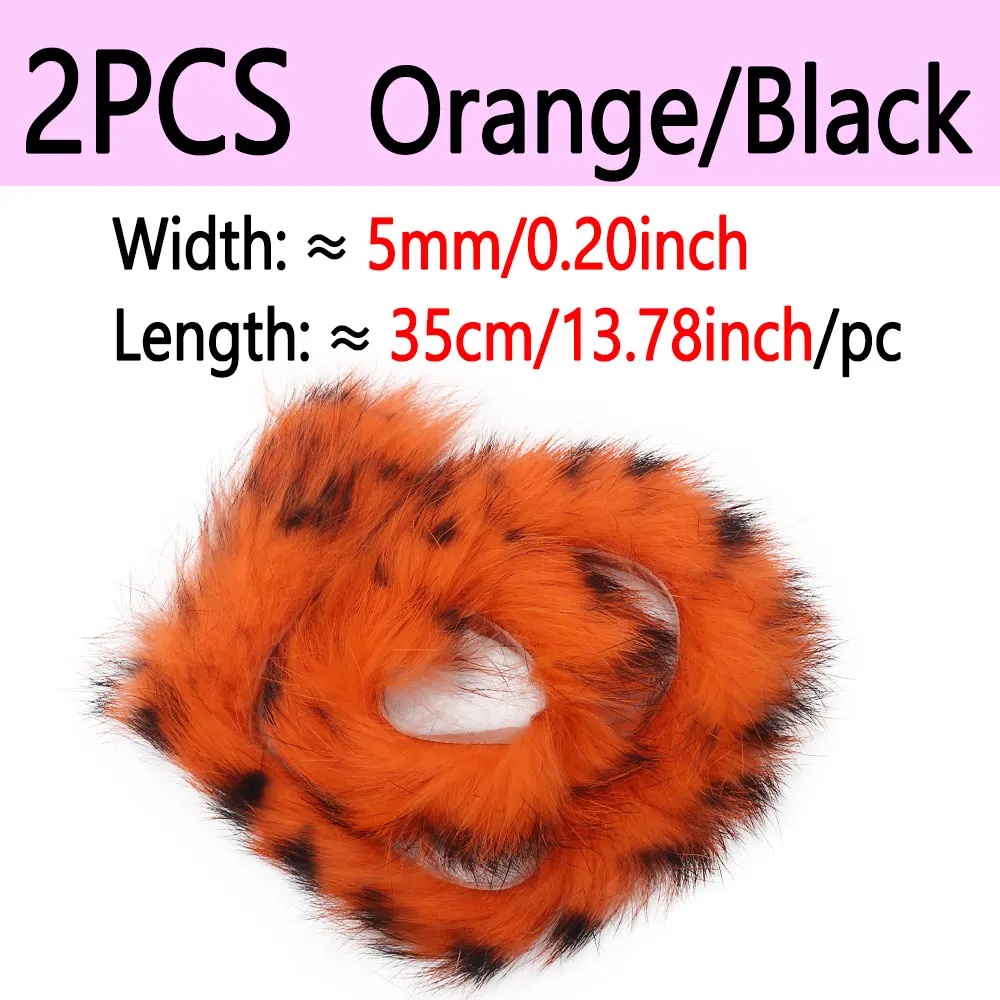 2pcs Orange Black