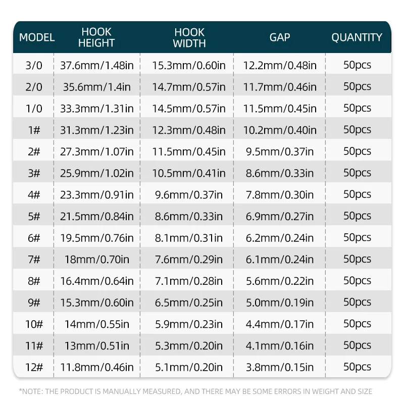 50 unids/caja anzuelo de marea 92247 anzuelo de pescado de pico torcido doble backspinal mango largo anzuelo de pesca con púas equipo a granel de acero alto en carbono - imagen 4