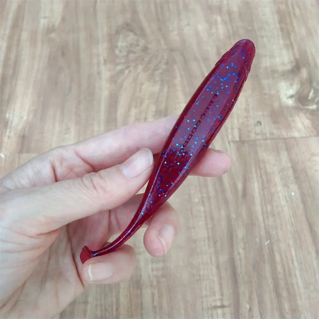 Señuelos de pesca artificiales suaves, 5 uds., 12cm, 13,6g, fácil para enganchar, Lucio grande, accesorios de pesca de carpa grande - imagen 5