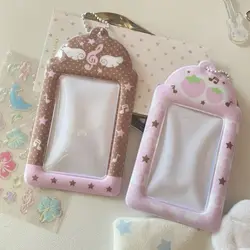 Nuevo soporte para sesión fotográfica Kpop de 3 pulgadas, notas de fresa, Mini marco de fotos de ídolo, tarjetero de PVC de dibujos animados, pantalla de fotos