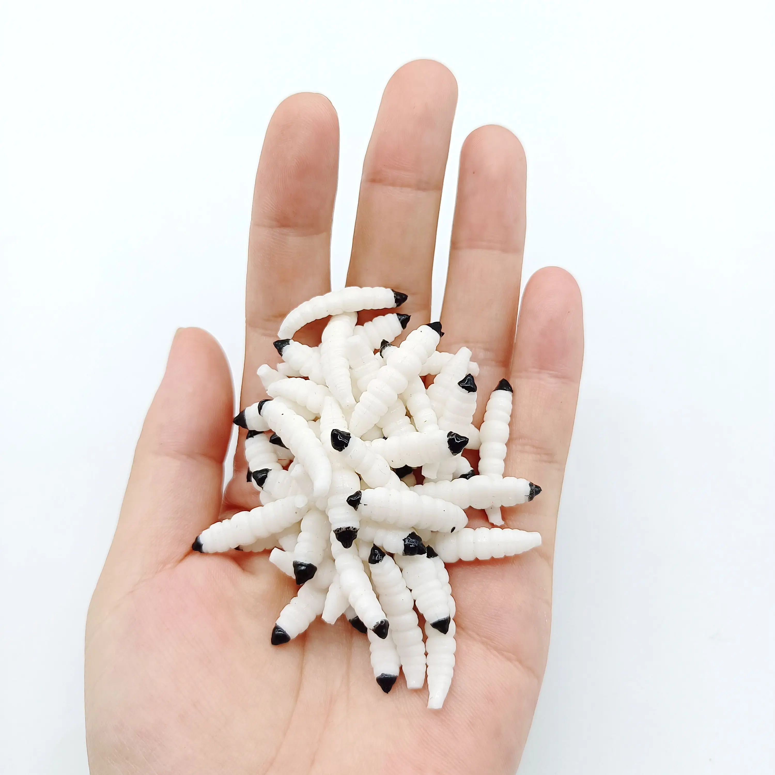 DUODUOYU 20 piezas señuelo de Pesca suave gusanos cebos de silicona 0,45g/30mm cebo Artificial Jigging Wobblers lubina carpa Pesca aparejos de Pesca - imagen 3