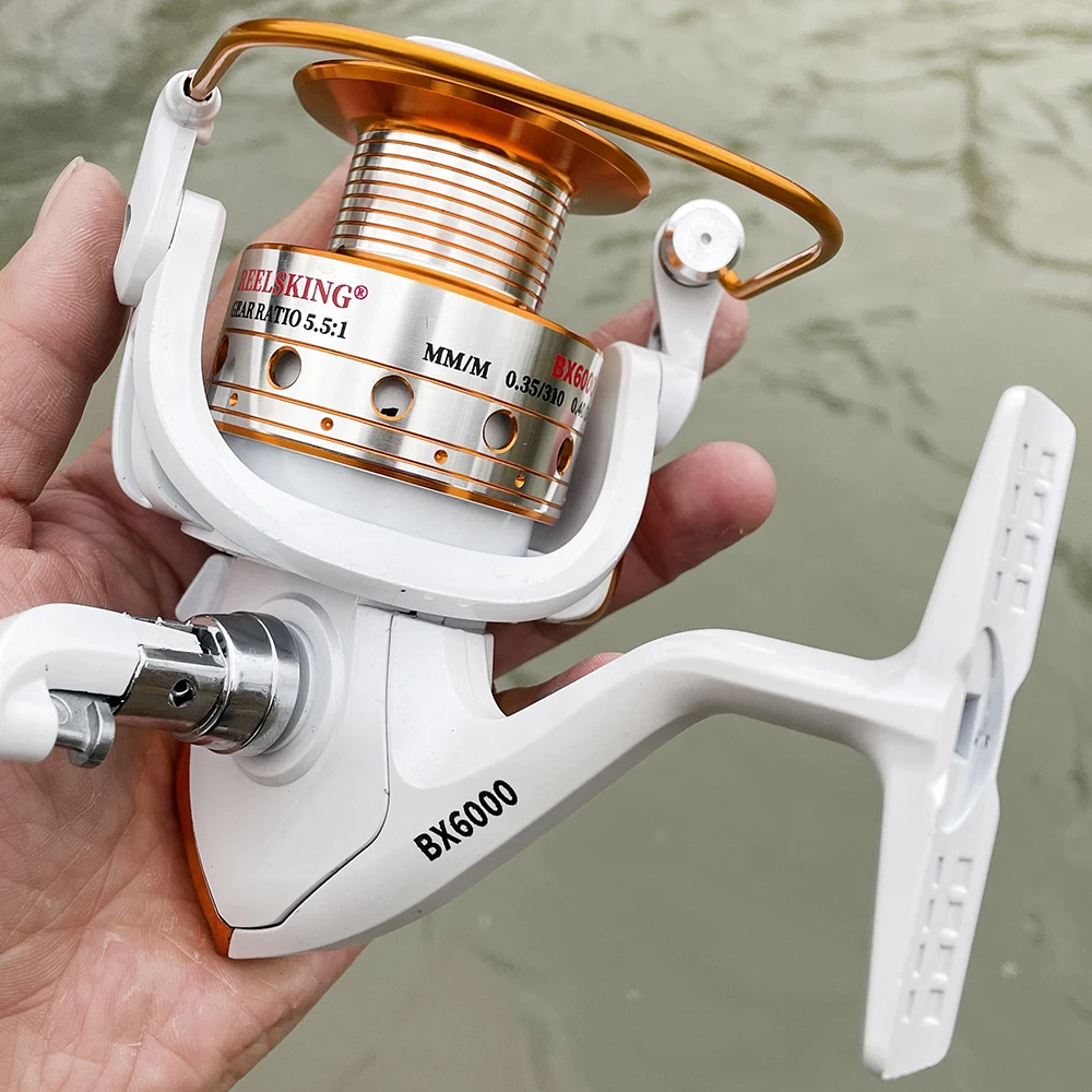 GHOTDA-carrete de pesca de fundición larga, señuelo, carrete de carpa de agua salada 1000 2000 3000 4000 5000 6000, relación de engranaje 5,5: 1 - imagen 5