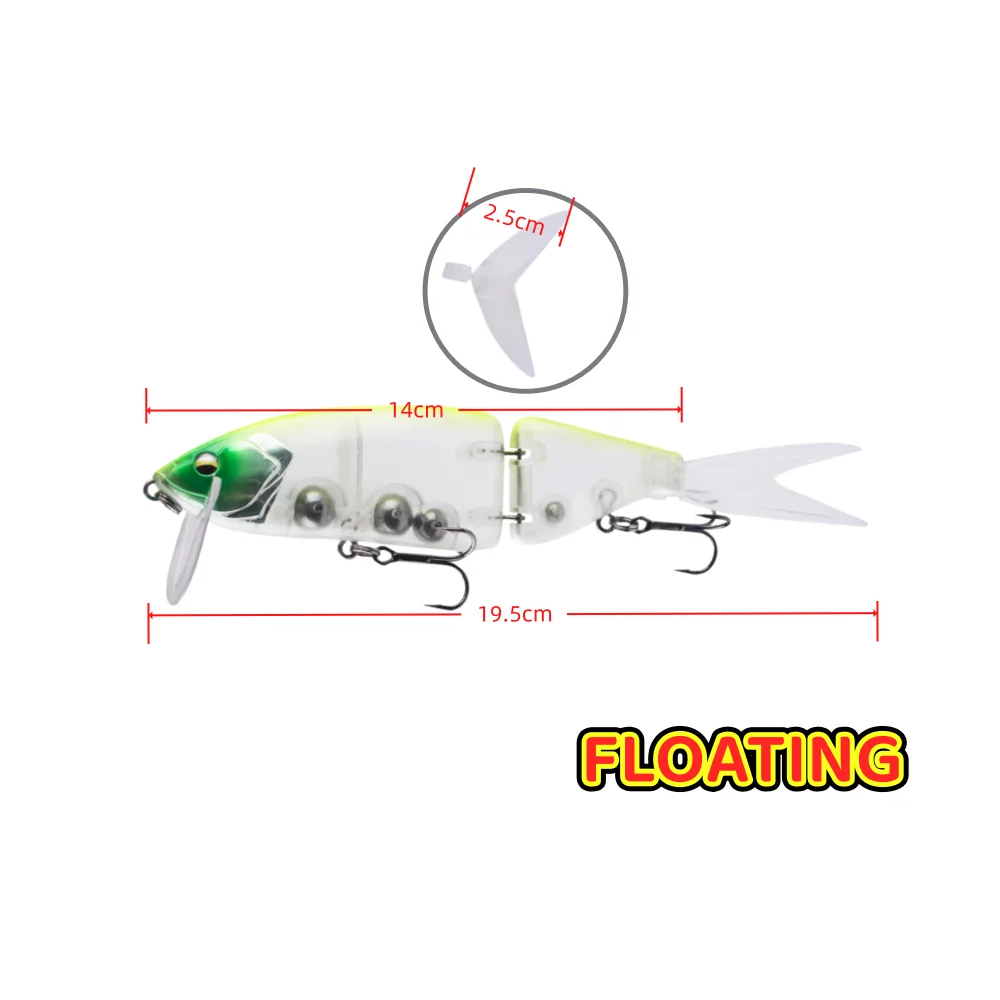 MUKUN Swimbait-señuelo de pesca grande, cebo duro Artificial, 50G, señuelo de pesca articulado para depredador Wobbler Minnow Pike - imagen 4