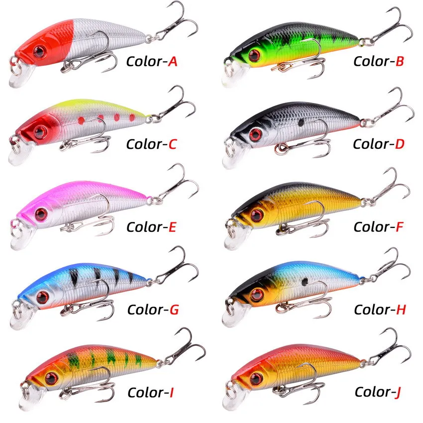 Señuelos de pesca de pececillo que se hunden, 70mm, 8,5g, cebo duro Artificial, Crankbait para lubina de agua dulce, Jerkbait, equipo de Swimbait de plástico - imagen 3