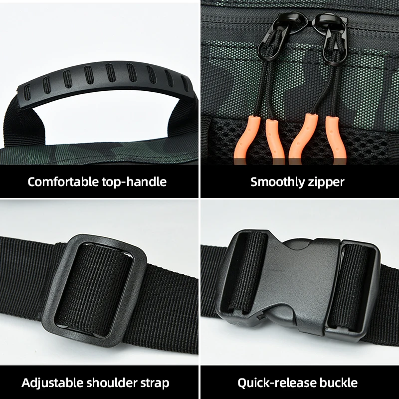 Bolsa de pecho de pesca, nueva bolsa de cintura multifuncional para señuelos, bolsa de un solo hombro para pesca al aire libre, bolsa cruzada de almacenamiento de aparejos de pesca - imagen 5