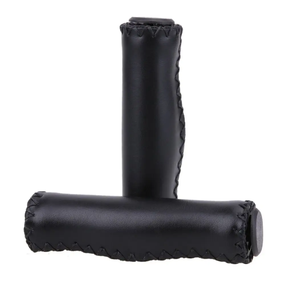 Nuevos empuñaduras de manillar de bicicleta de cuero PU, cubierta antideslizante para bicicleta en 5 colores, protección de piezas de bicicleta - imagen 3