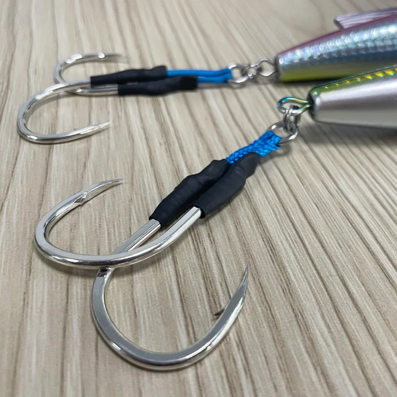 OBSESSION HK042 10 unids/bolsa ganchos de Jigging pesados de acero rico en carbono 360 °   Gancho versátil de asistencia para plantilla con punta de punto de corte de sangre 8060CP - imagen 4