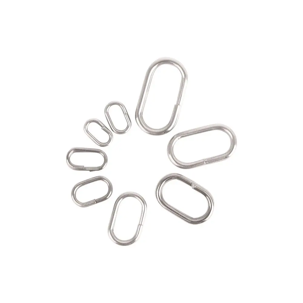 Accesorios de aparejos de pesca de acero, 8/10/13/15/17/19mm, conector de pesca, anillos divididos ovalados, señuelo de pesca, broche colgante de pesca dividido - imagen 4
