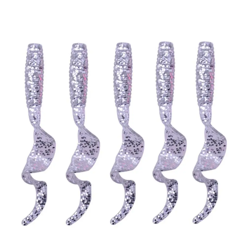 Señuelos de Pesca con olor a Camarón y sal, anzuelos de lubina, aparejos Wobblers de 5,5 cm, gusanos de silicona, señuelos blandos universales, 10/20 piezas, 2g - imagen 2