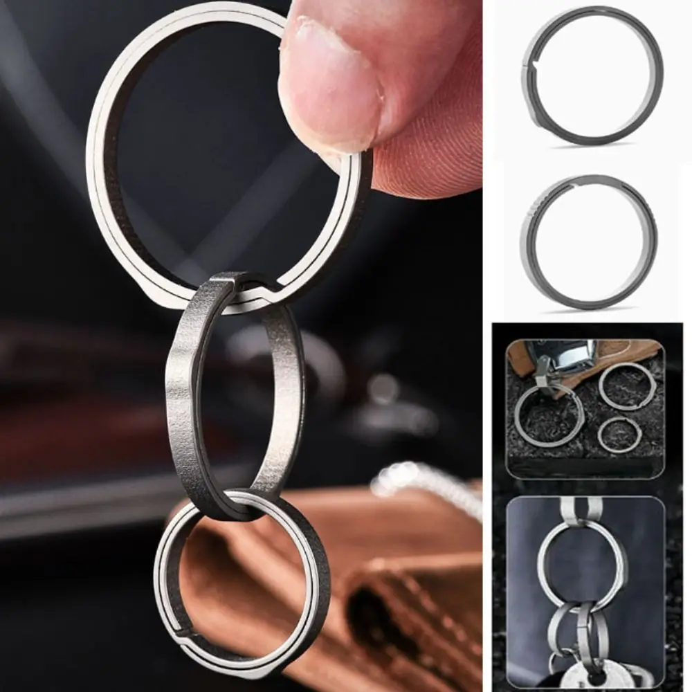 Llaveros reales de aleación de titanio, llaveros de aleación de titanio súper ligeros, colgante con hebilla, regalo creativo masculino - imagen 3