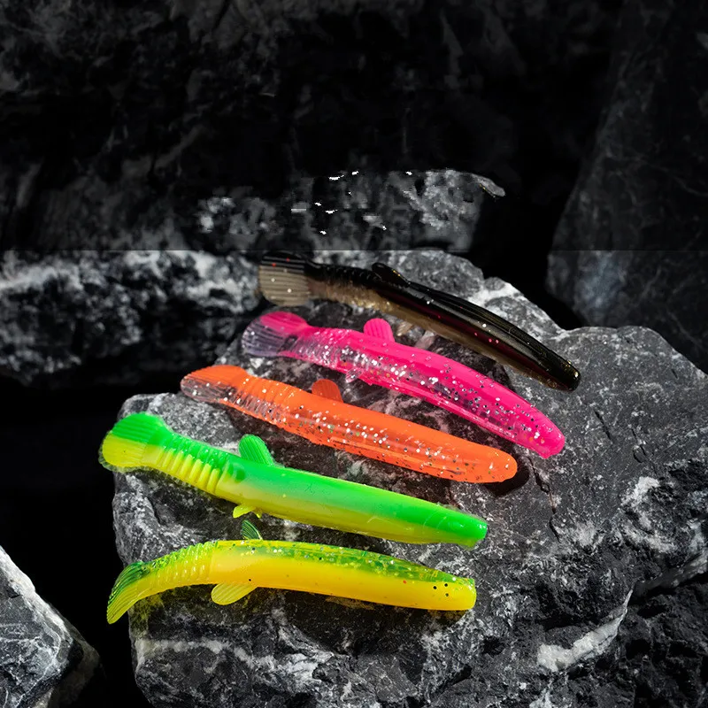 Señuelo de pesca Loach Artificial, cebo suave de 7,5 cm, estanque, Anguila de pescado, señuelos de gusanos, lote de 10 piezas en oferta - imagen 2