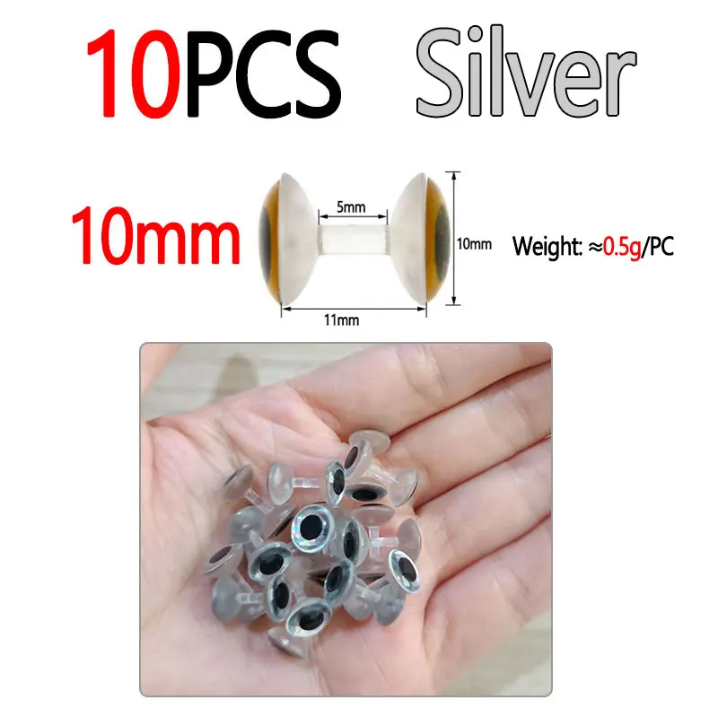 10mm 10pcs Silver