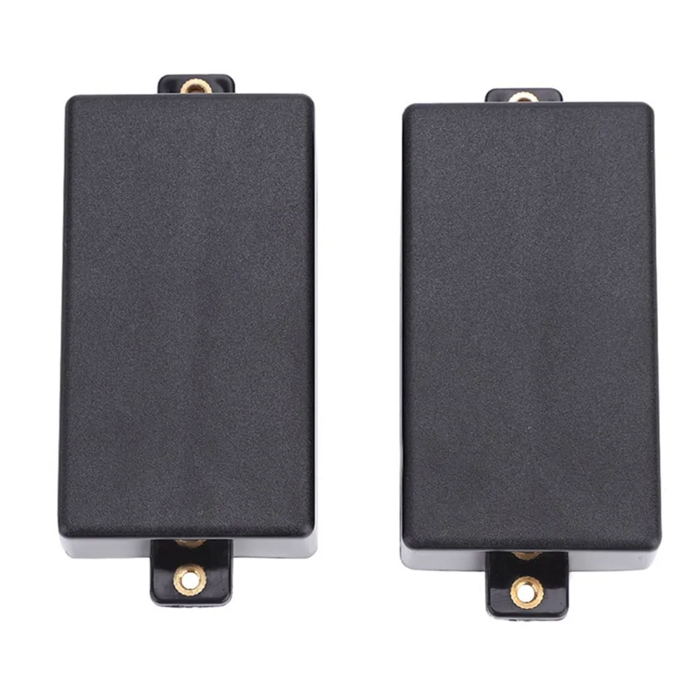 ​ 2 piezas ​ Plástico esmerilado ​   Fundas para pastilla de guitarra ​ ​ Con orejas de tuerca de cobre ​ Negro/Blanco ​ Cubiertas de pastilla selladas ​   Carcasa de recogida - imagen 2