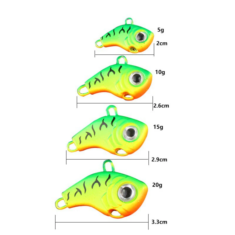 Señuelo de pesca de 5g, 10g, 15g, 20g, Vib, cebos duros con vibración con cuchara, lentejuelas giratorias, Swimbait - imagen 5