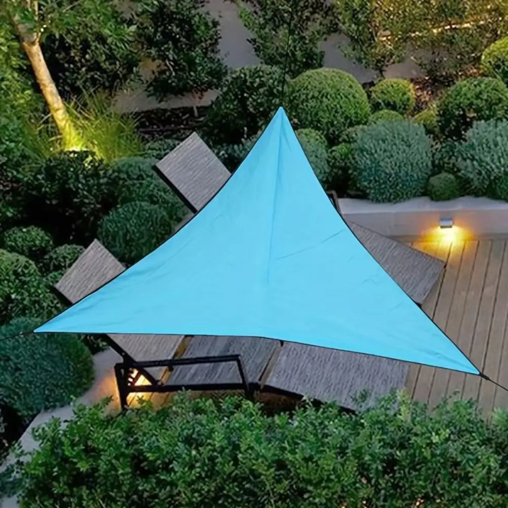 Triangular de protección solar, refugio solar impermeable con cuerdas, bloque UV 95%, dosel para exteriores, duradero, tamaño 3x3x3M, vela de sombra para patio trasero - imagen 3