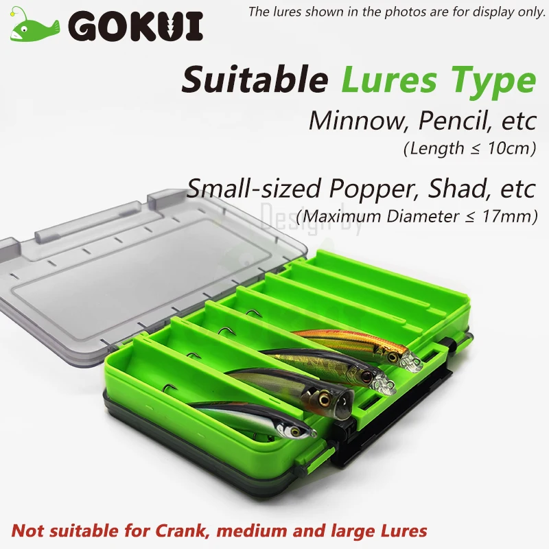 Caja de aparejos de pesca, almacenamiento de señuelos de 14 celdas, contenedor de cebo de doble cara, estuche organizador de señuelos, accesorios de pesca de cebo Artificial - imagen 3
