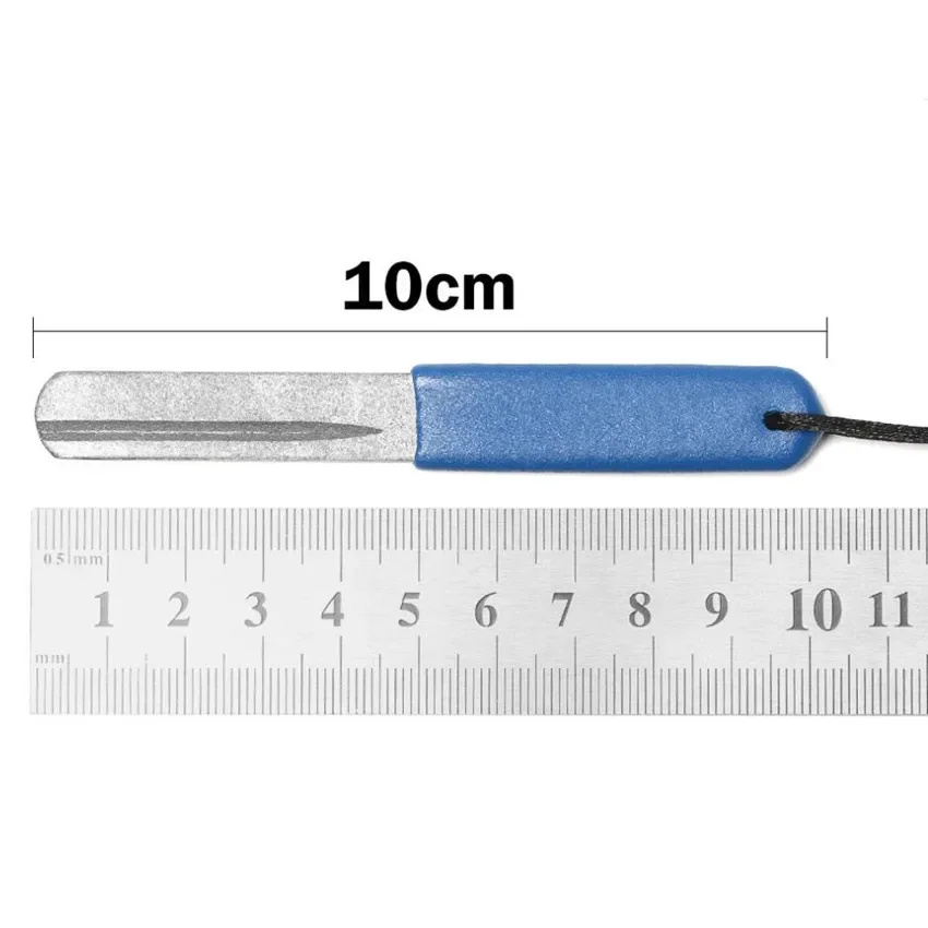 Aparejos de pesca portátiles para exteriores, anzuelo de pesca de doble ranura, afilador de anzuelos de pesca, herramienta afiladora - imagen 5