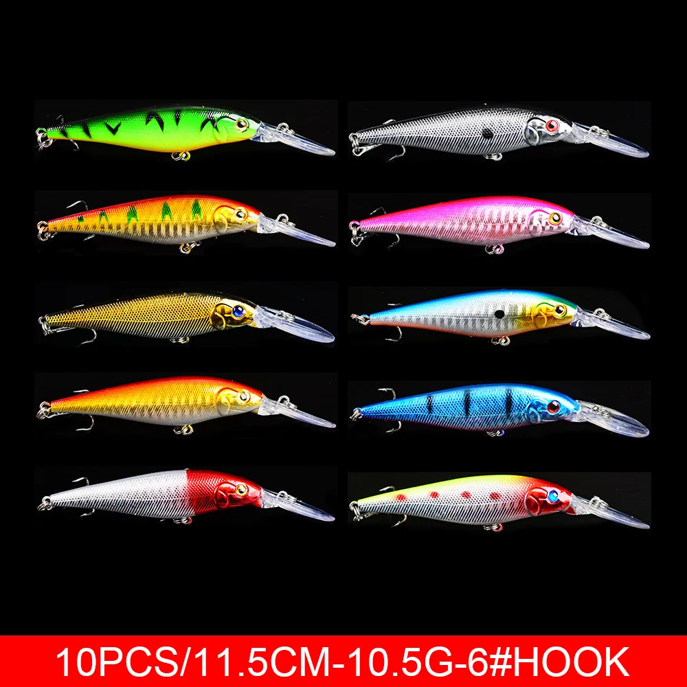 Juego de aparejos de señuelo de pesca, cebo duro Artificial giratorio flotante, Crankbait Wobblers Spinner, anzuelos que se hunden, 25 uds. - imagen 3