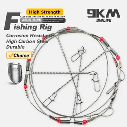 9KM 5 ~ 20 piezas conectores giratorios de 3 vías aparejo de pesca de bagre aparejo de calamar para agua salada y agua dulce