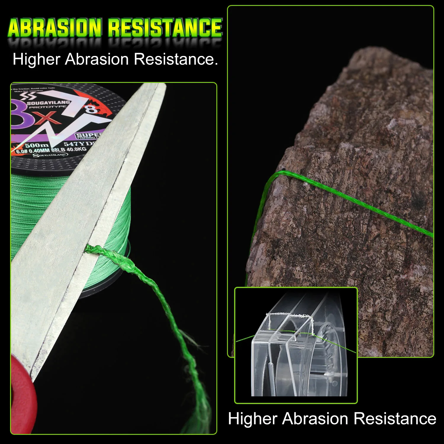 Sougayilang-sedal de pesca trenzado de 8 hebras, multifilamento de PE de 100M y 300M, alambre trenzado para pesca de carpa, accesorios de pesca, línea de PE - imagen 4
