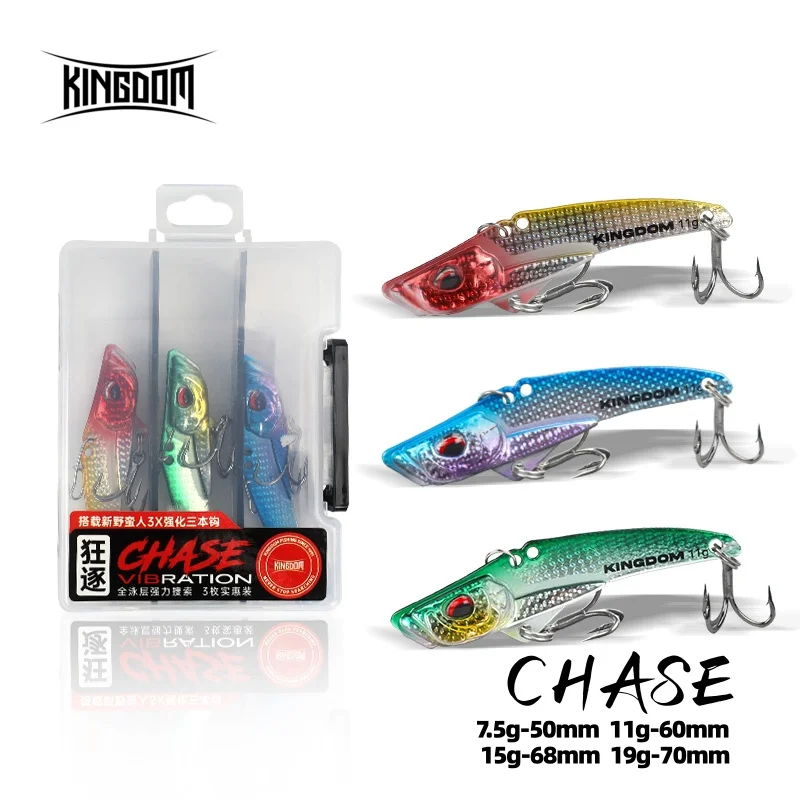 Señuelos VIB Metálicos Kingdom para Pesca de Lubina y Lucio