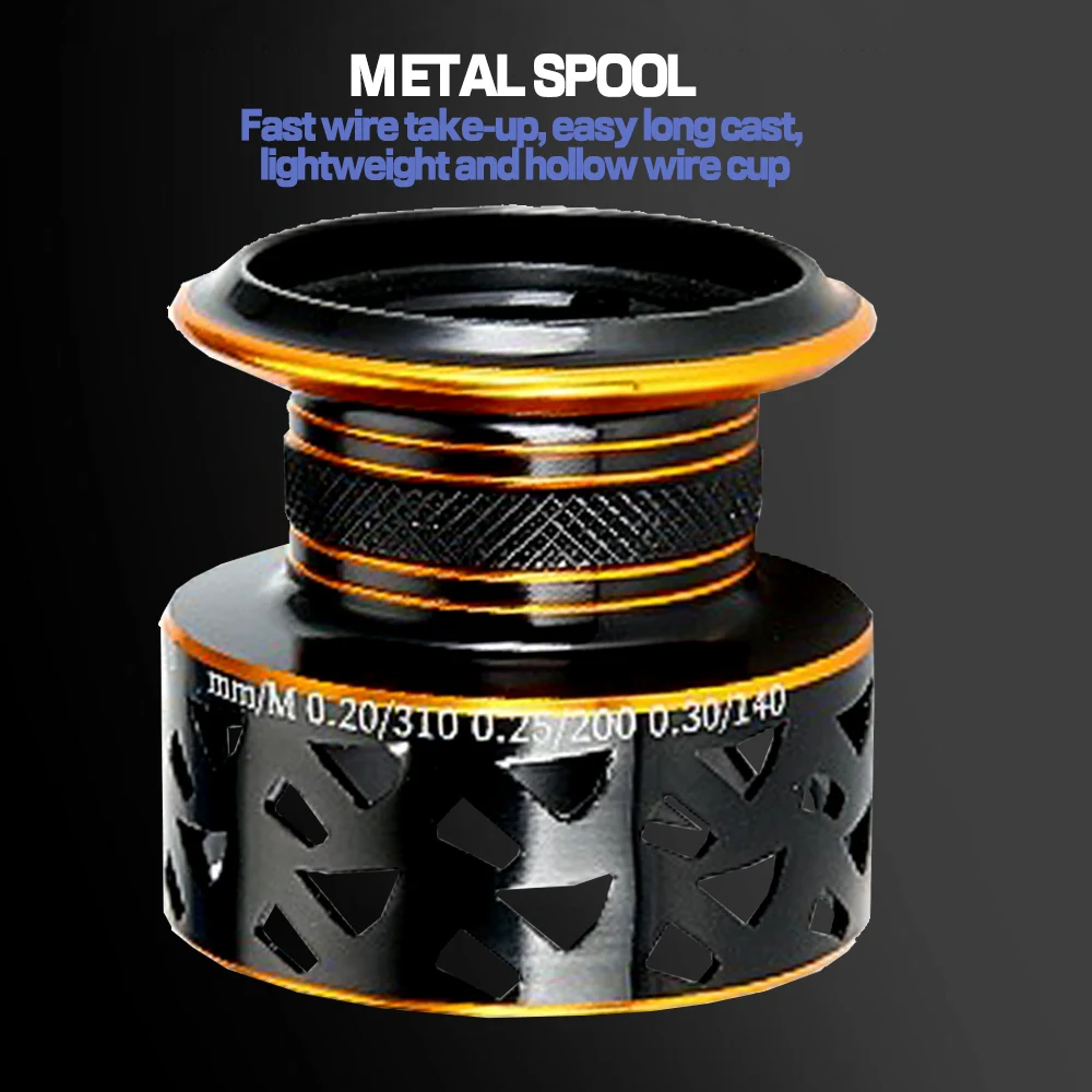 Carrete de pesca de Metal, rueda de fundición larga ED, resistente a la corrosión, 2000-7000 - imagen 4