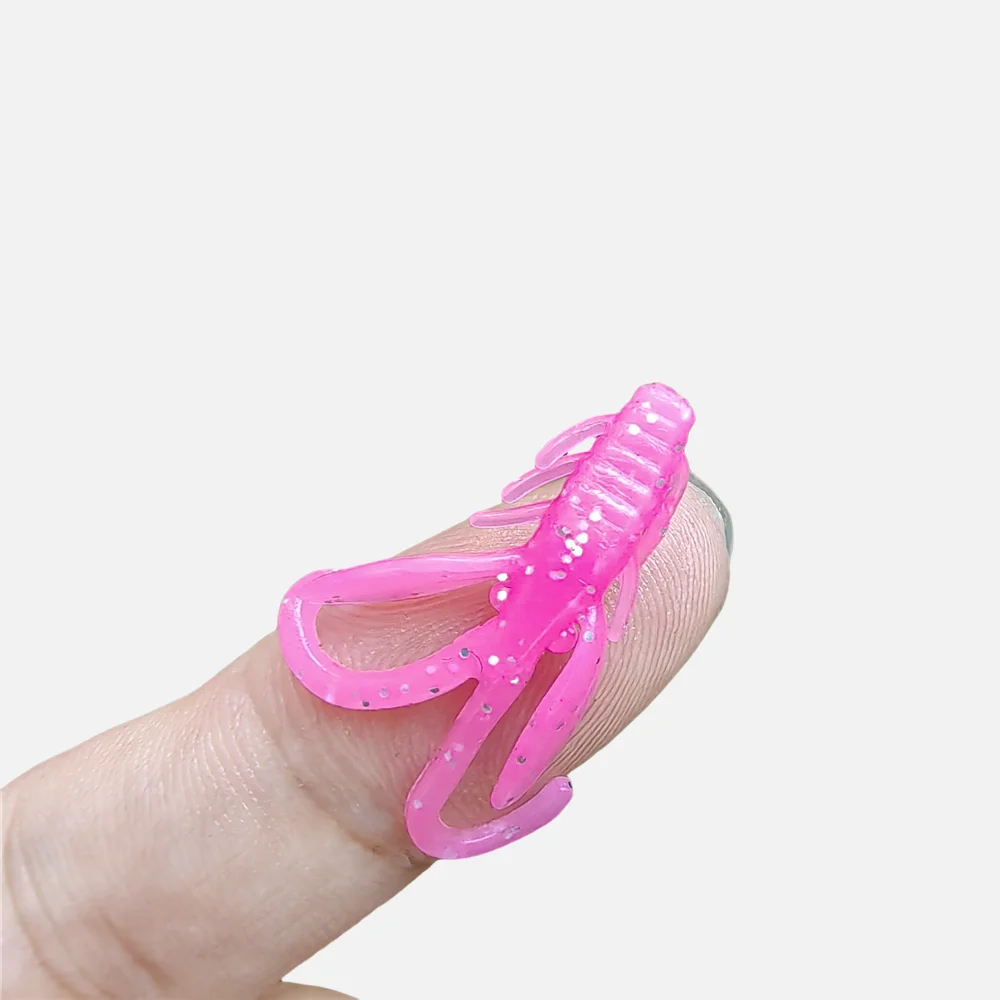 Señuelo de pesca MUKUN, 10 Uds., 0,3G/0,7G, cebos para insectos, Wobbler, cabezal de plantilla suave, Lifelikelure flotante, Swimbait Bass, silicona, agua salada - imagen 5