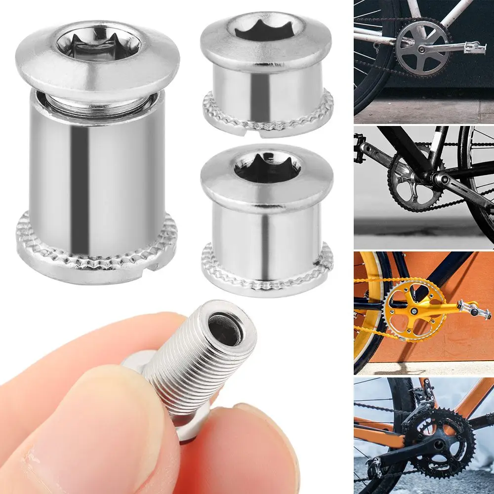 5 pares de pernos de plato de bicicleta, tornillos de placa MTB, piezas de manivela monoplaca o doble o tres placas, accesorios de bielas de ciclismo - imagen 2