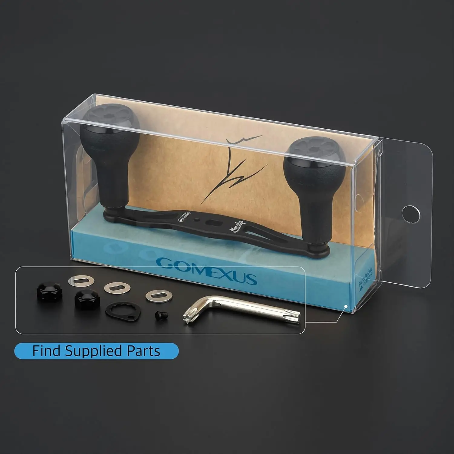 Mango de alimentación GOMEXUS sin brillo de 100 mm con perilla de TPE de 27 mm compatible con carretes de lanzamiento Shimano Daiwa Abu Garcia - imagen 3