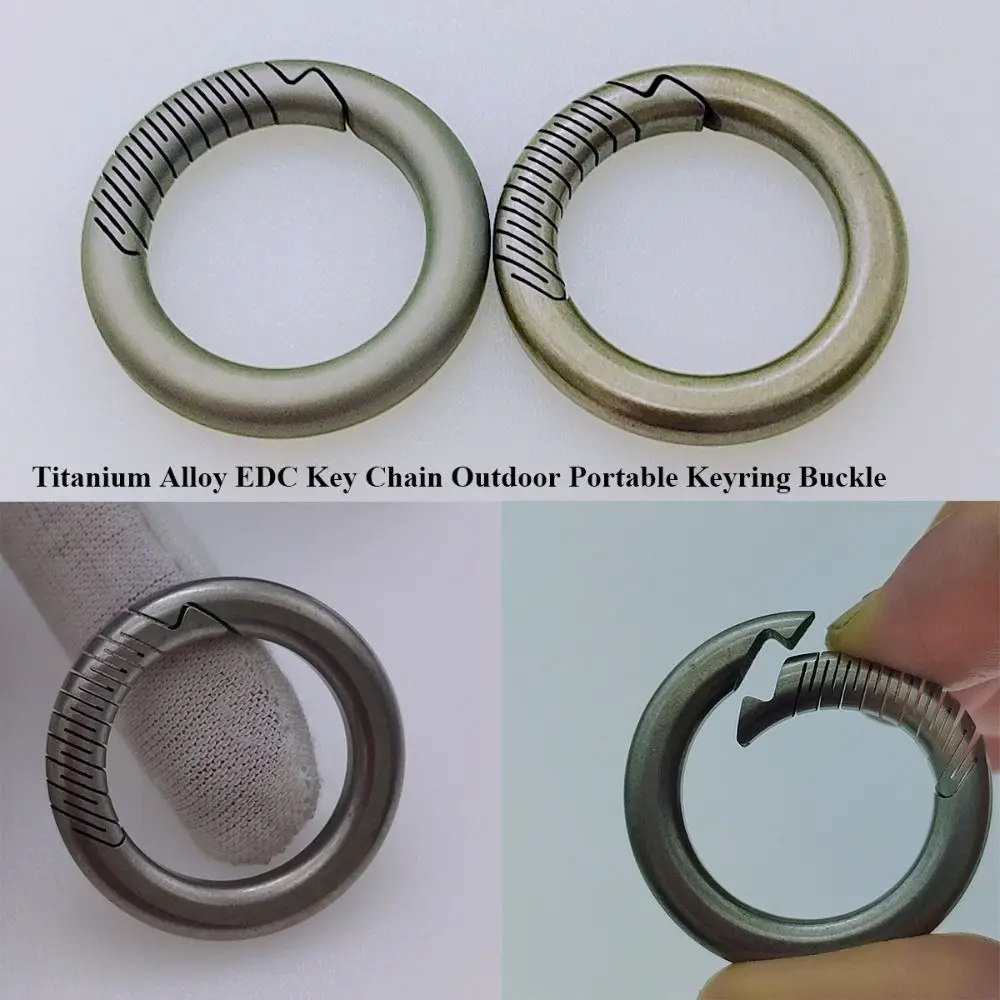 Hebilla de aleación de titanio de 4 colores de alta calidad 33X5,0mm EDC llavero herramienta para colgar herramienta para exteriores - imagen 2