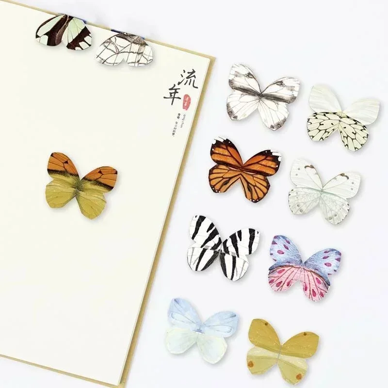 Nuevo paquete de 4 marcapáginas magnéticos de mariposa bonita, marcapáginas creativos de decoración de animales, papelería para marcar lectura de aprendizaje para estudiantes - imagen 2