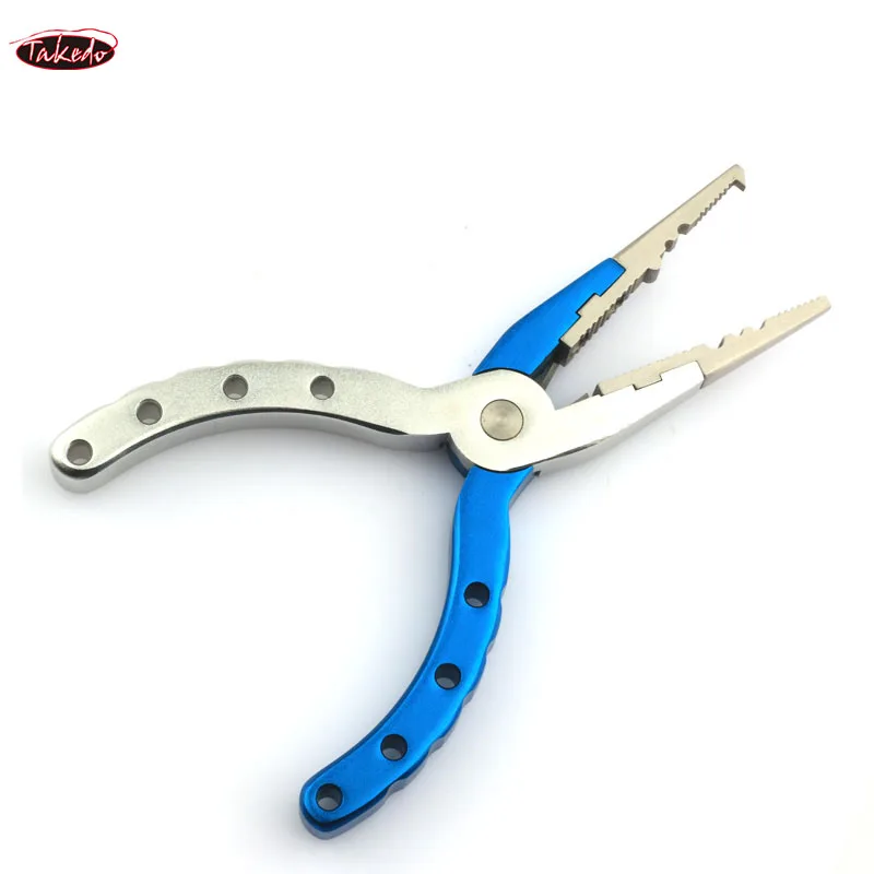 TAKEDO MY15 13CM alicates de pesca de aleación de aluminio dispositivo de desacoplamiento multifuncional corte sedal herramienta de pesca todo para pescar - imagen 4