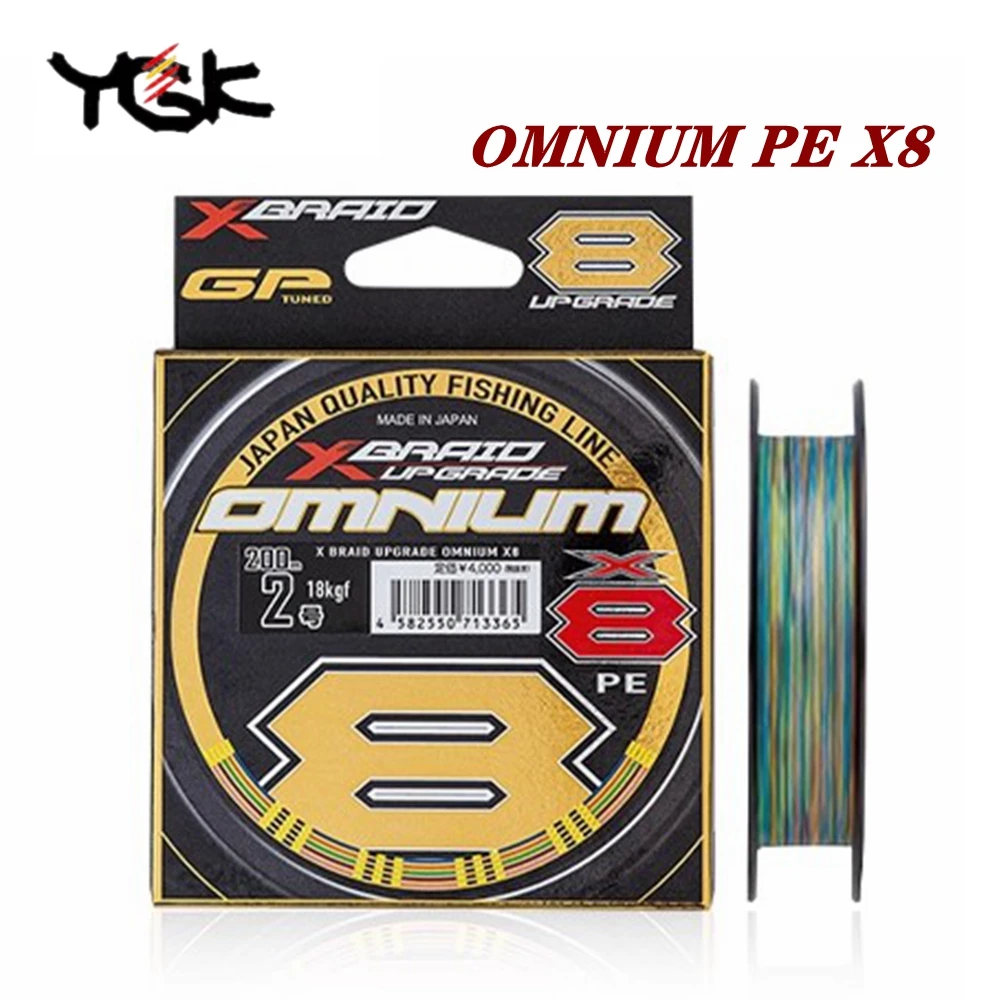 Línea de pesca Original YGK X-BRAID mejorada X8 OMNIUM 150m/200m/300m # 0.6- # 10 6,4 kg-66 kg SEA Japón hilo de pescar PE