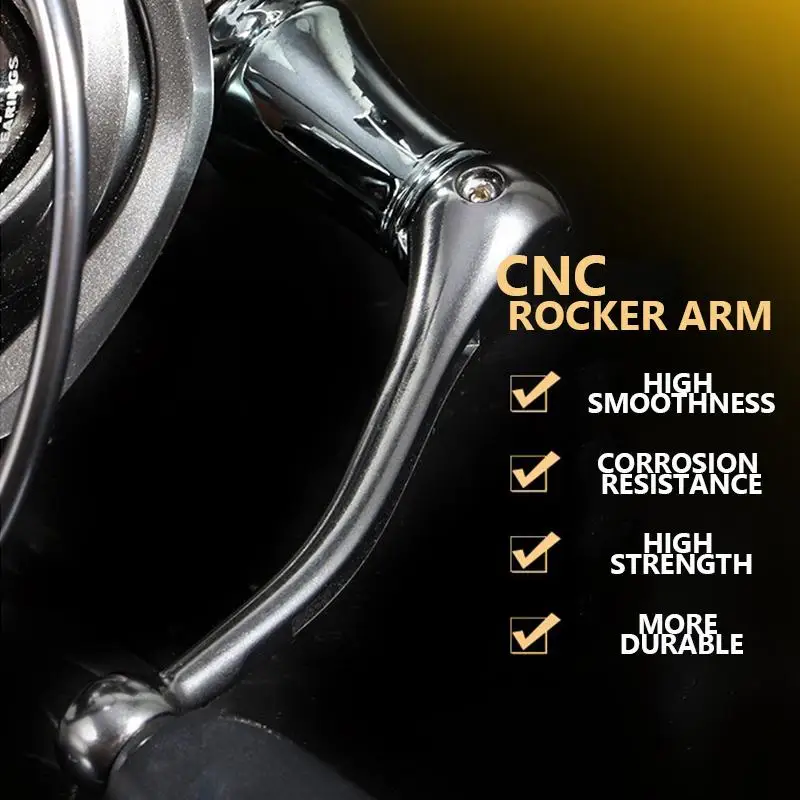 Carrete de pesca giratorio Mavllos WLR Bass, relación 5,2: 1, potencia de arrastre, carrete de Metal de 5kg, carrete de pesca giratorio ligero para carpa de agua dulce - imagen 5