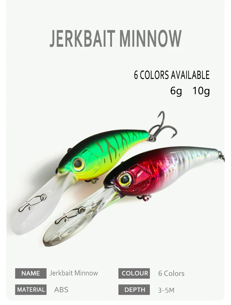 Señuelo de pesca suspendido Minnow 60SP 70SP