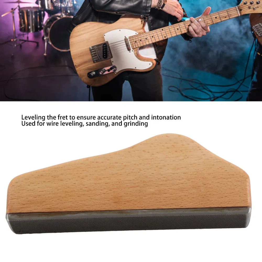 ​ 6 pulgadas de longitud ​   Archivo de nivelación de trastes de guitarra ​   Mango de madera ​ ​ Hoja de acero al carbono ​ Haz nivelador de trastes ​ ​ Herramienta para trabajar la madera ​ - imagen 2