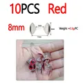 8mm 10pcs Red