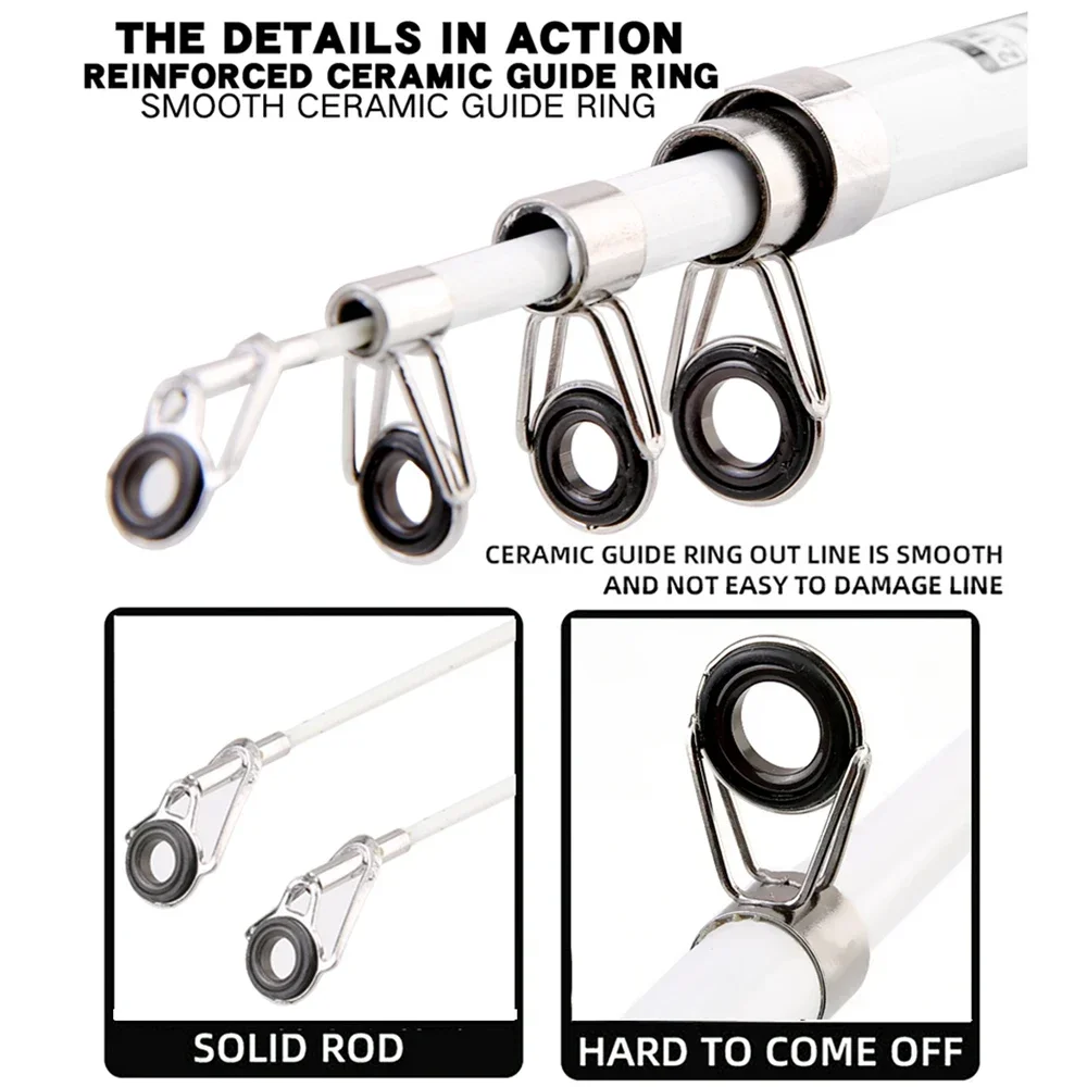 Combo de cañas de pescar, caña giratoria de fibra de carbono de 2,1-3,6 m y carrete giratorio de la serie 2000 ~ 5000, arrastre máximo de 8Kg para Lucio - imagen 4