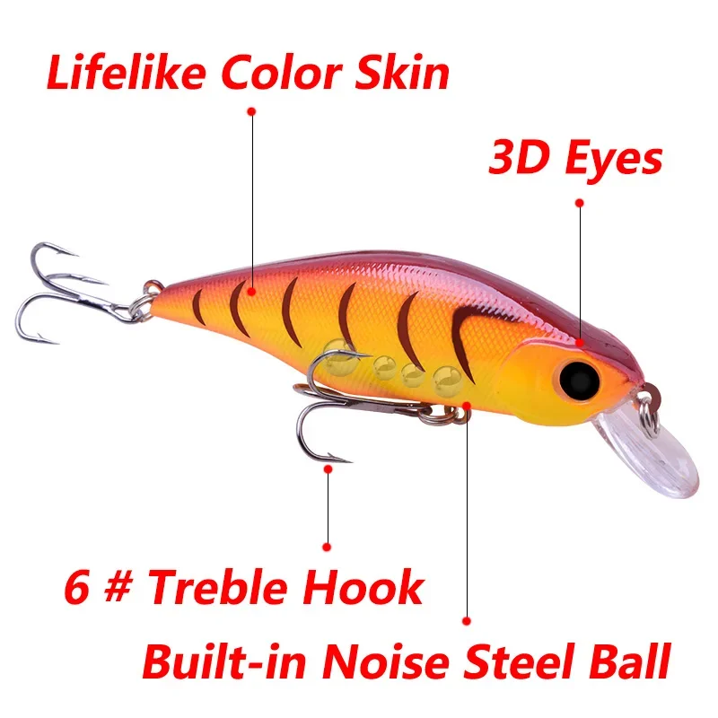 1 pieza flotante señuelo de pesca 9cm 11g curricán wobblers con anzuelos señuelos de plástico artificial bass Crankbaits - imagen 4