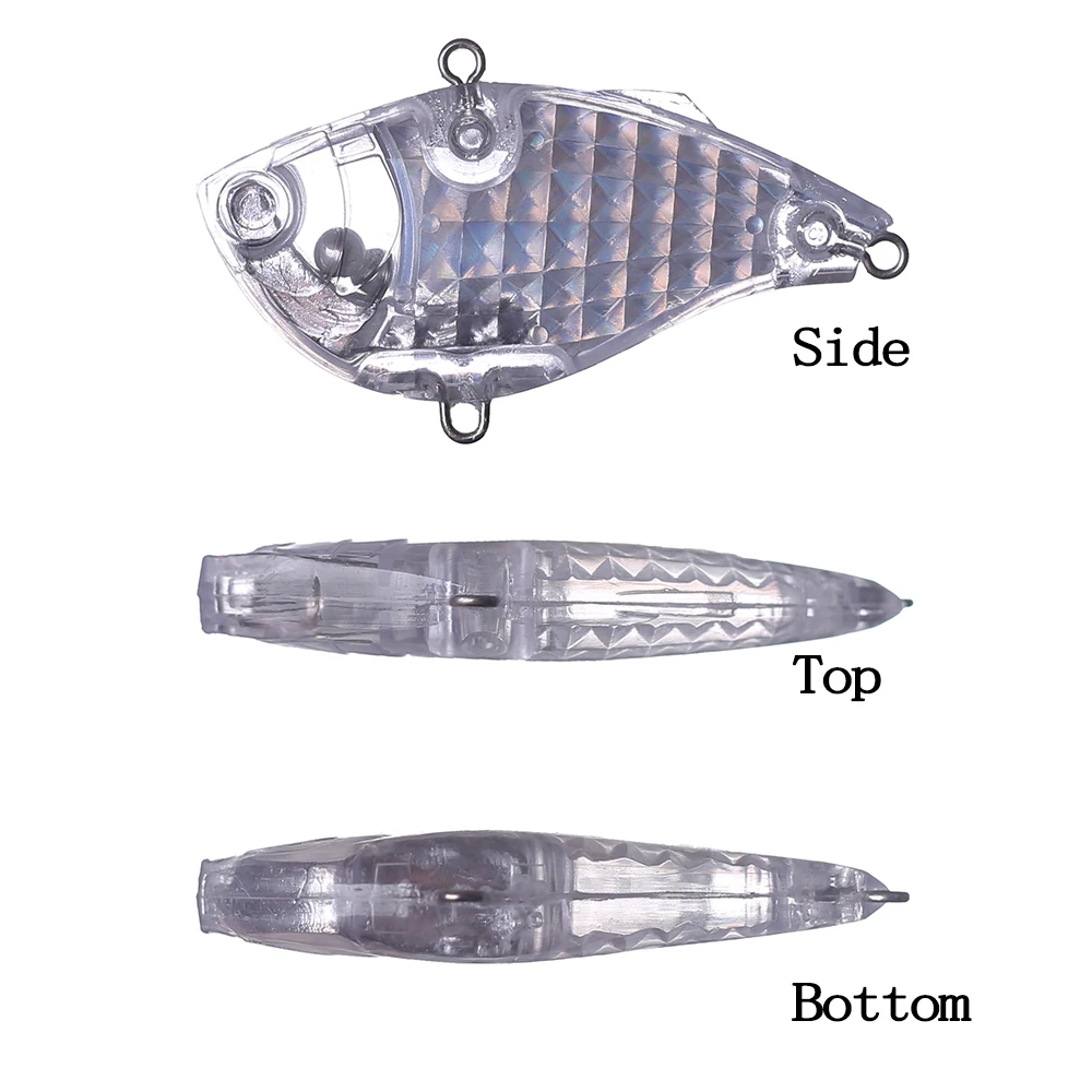 Chan'sHuang-Cebo en blanco 20 piezas sin pintar, 6CM, 13,6G, láser que se hunde, VIB, sonajero, vibración, señuelo de pesca Artificial hecho a mano - imagen 3