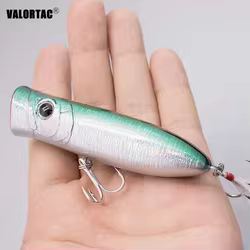 Señuelo de pesca de agua superior, 9cm, 20g, wobblers popper con boca grande, cebo duro de agua superior, señuelos artificiales, paquete de todas las cajas