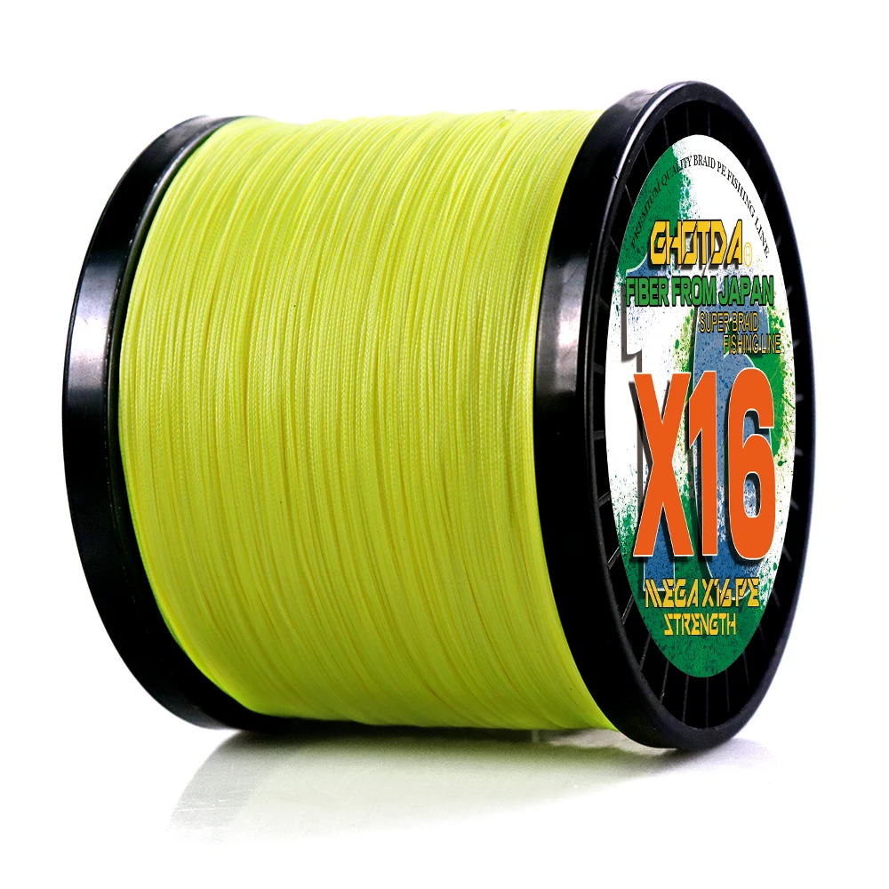 Líneas de pesca trenzadas X12 X16, cordón suave de 12/16 hebras, multifilamento PE, resistente a la abrasión, para pesca en el mar, 25-200lb, 100M, 300M - imagen 4