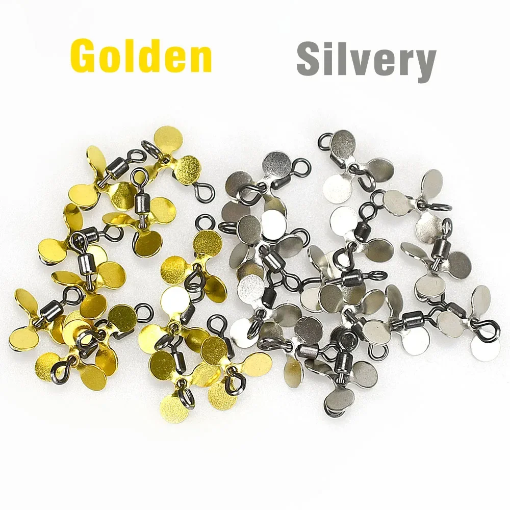 MNFT 20 piezas hoja en espiral accesorios de hélice de pesca señuelo de hierro cebo cuchara Kit de repuesto para modificación de equipo de pesca - imagen 5