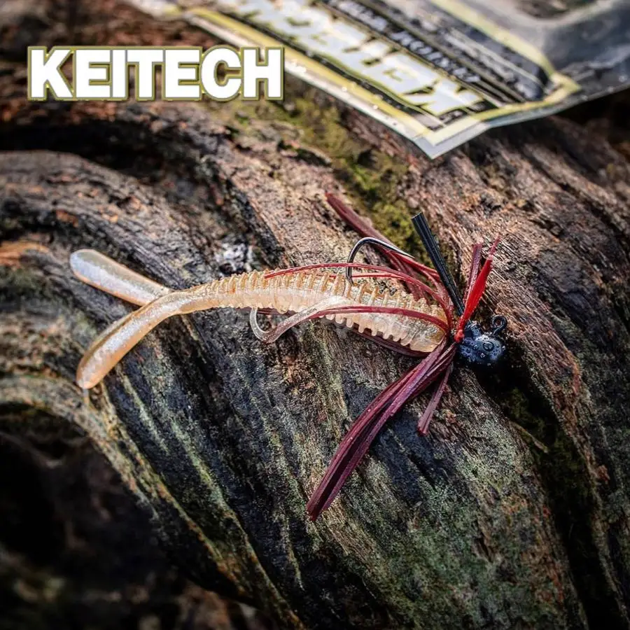 Keitech, grupo de goma pequeño hecho en Japón, Jig Guard Spin Jig, cabeza de acero de tungsteno, cebo Luya de alta gravedad específica - imagen 4