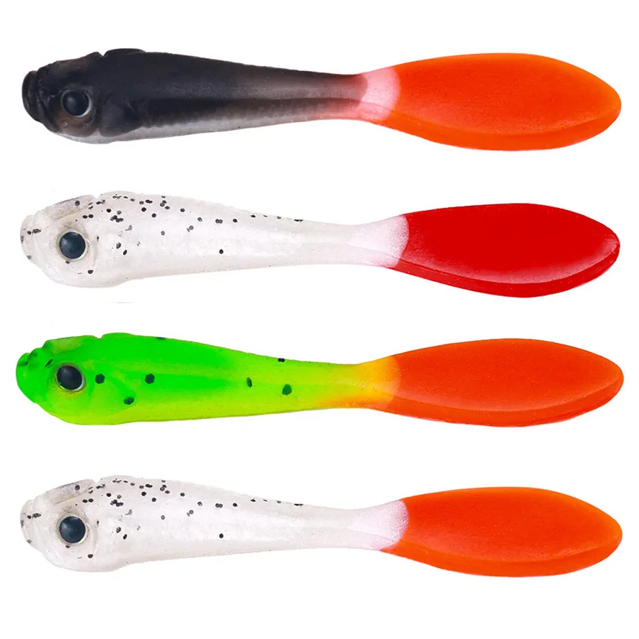 Wobbler-señuelo de pesca de Lucio, cebo Artificial con cabeza de plantilla de cola, gusanos de goma suave, carpa, tiro directo, Swimbait, aparejos de pesca de 5 piezas