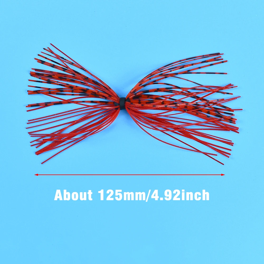 3 uds faldas de silicona señuelo de pesca para pesca Jig cabezas ganchos Spinnerbait Buzzbait Bass trucha atado de moscas accesorios de pesca - imagen 3