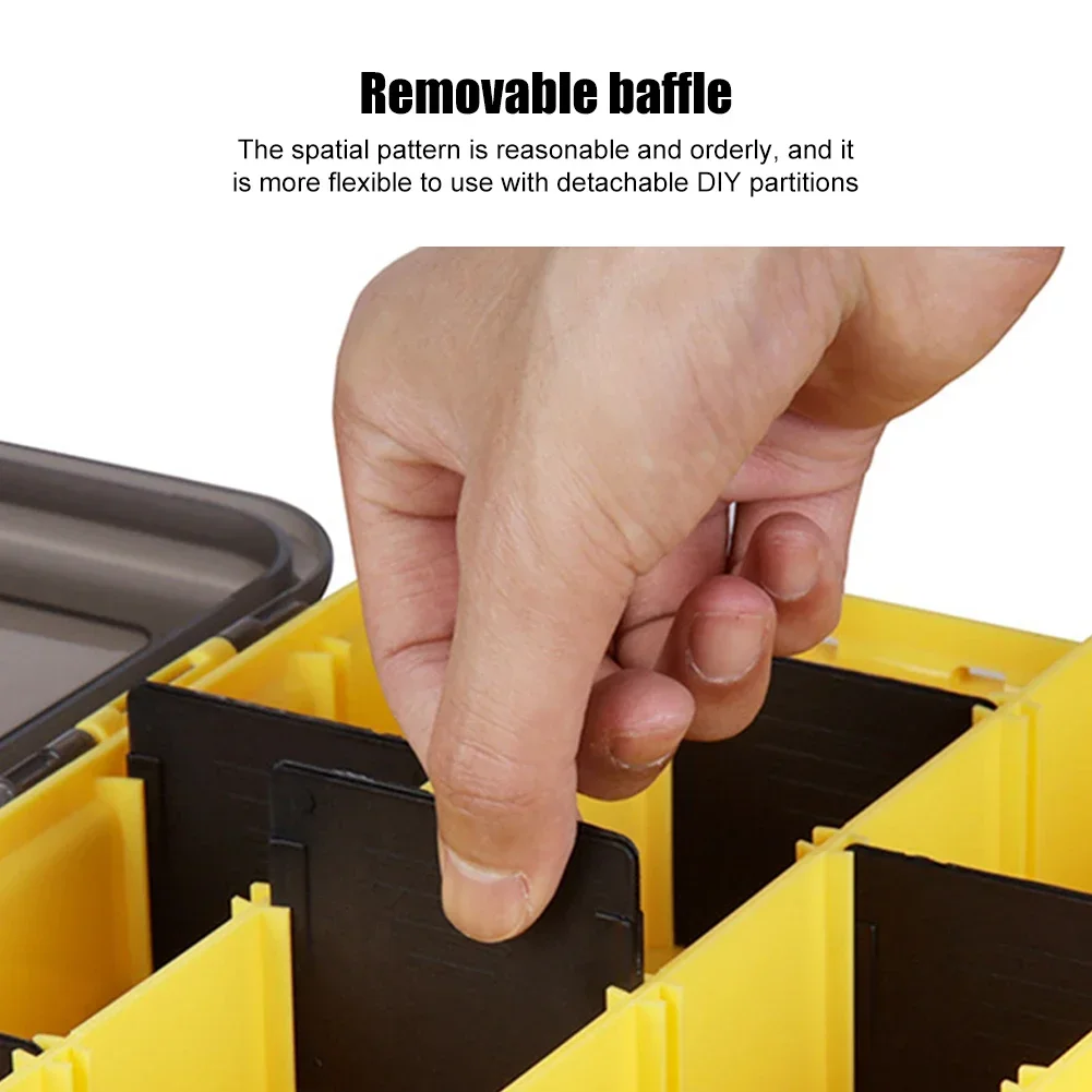 MEBAO-caja de engranajes de pesca portátil VS-3070, accesorios de pesca desmontables de doble capa, caja de almacenamiento de anzuelos y señuelos - imagen 4