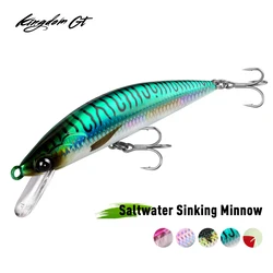 Señuelo de pesca de pececillo que se hunde en agua salada Kingdom 48 65 97g 127 142 160mm cebo Artificial de pesca de pececillo pesado señuelo de lubina de agua salada